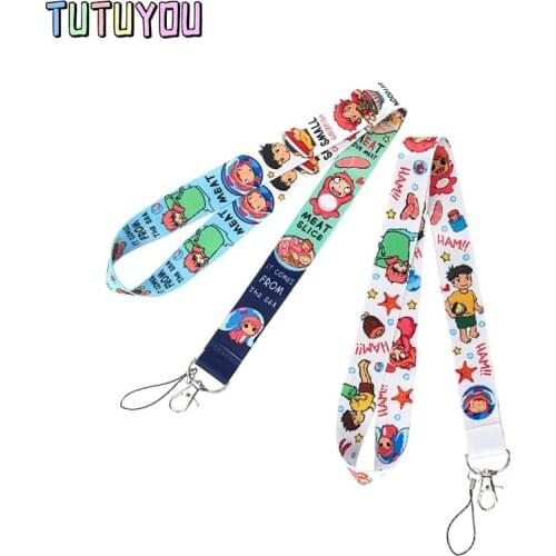 PC2184 High Quality Goldfish Cartoon Anime Lovers Key Chain Lanyard Neck Strap For USB Badge Holder DIY Hang Rope