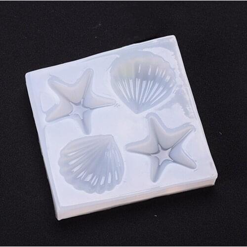 Transparent shell starfish dolphins silicone mold diy crystal drop plastic mold pendant mold H049
