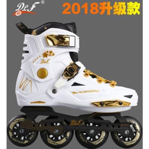 Slide Design Inline Slalom Skates For Sliding FSK Black White Golden Europe 35 to 44 85A PU Skating Wheel Alloy CNC for SEBA HV