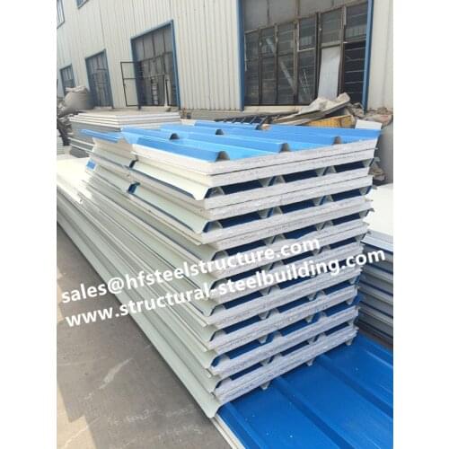 China manufacturer Pu cold room sandwich panel for container cold room and Eps insulated panel for modular cold storage