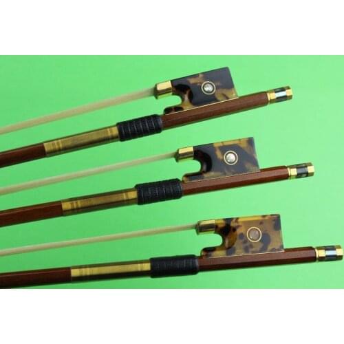 Free Shipping, 1 pc PRO Green Sandalwood Violin Bow 4/4 full size hawksbill frog