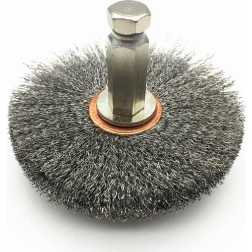 3 inch (75mm) Heavy Duty Rotary Wire Brush Radial Tire Repair Tool Stiff Steel Wire with Arbor 1pc Free Shipping