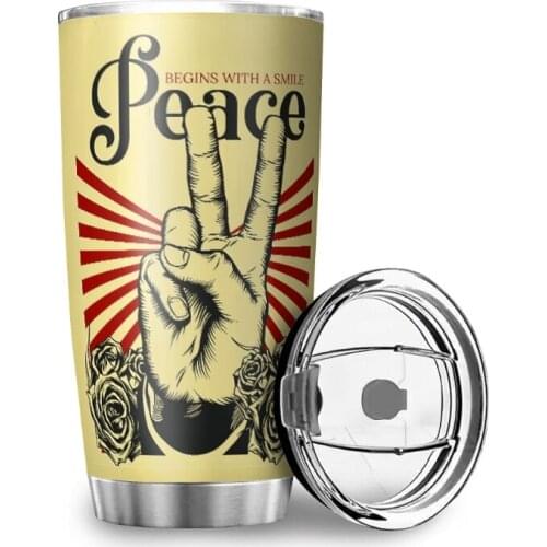 600ML Creative Pattern Water Bottle Stainless Steel Leakproof Car Water Bottle Coffee Cup Portable Travel Custom Water Cup