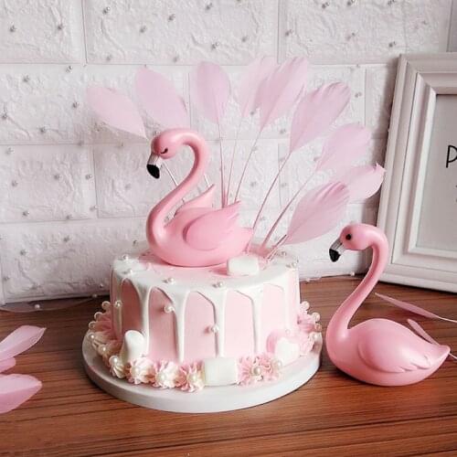 Flamingo Cake Topper Pink Party Cake Toppers Flamingo Birthday Cupcake Toppers Tropical Theme Party Girl Birthday Cake Decor