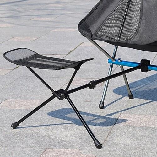 Outdoor Folding Chair Footrest Portable Aluminum Leg Stool Fishing Beach Footrest Outdoor Fishing Camping Chair Foot Recliner