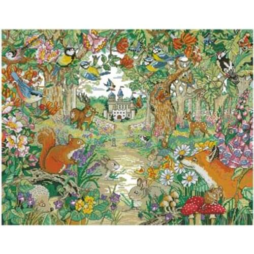 Castle in the forest patterns Counted Cross Stitch 11CT 14CT 18CT DIY Chinese Cross Stitch Kits Embroidery Needlework Sets