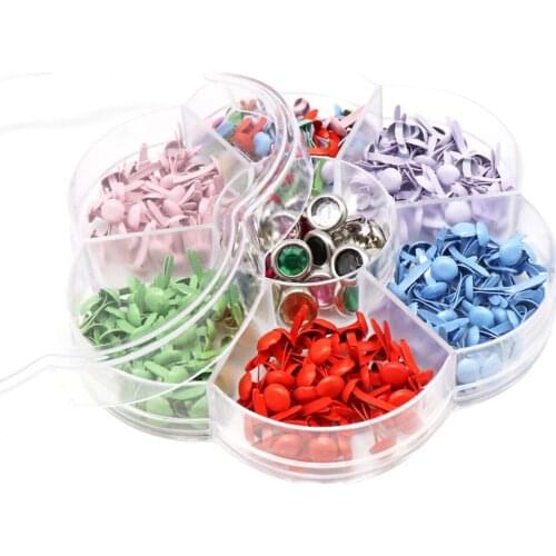 1 Set 6-12mm Mixed Metal Two Claw Nail Color Two Foot Nail Sheep Horn Mushroom Nail ChildrenS Hand DIY Material