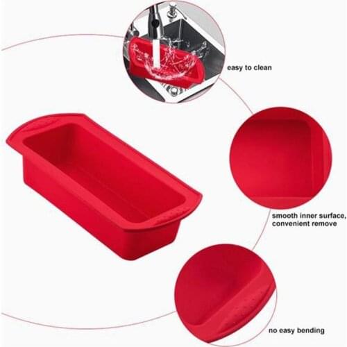 1pcs Silicon Rectangular Mold Cake Bread Mold Non-stick Temperature Resistant Silicon Baking Mould Kitchen Baking Tray
