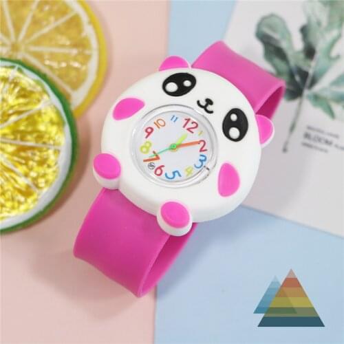 12 Styles Multi-color Watches Children Cartoon Sports Quartz Panda Butterfly Crab Kitty Monkey Bee Girl Watch for Kid Gift Clock