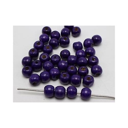 200 Dark Purple 10mm Round Wood Beads~Wooden Beads