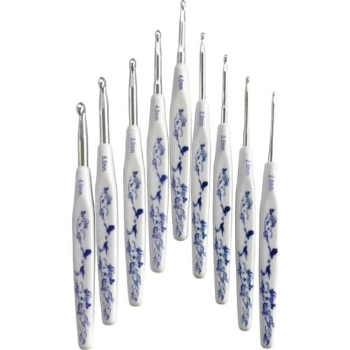 9Pcs/Set 2-6mm Crochet Hooks Kit Scarf Knitting Needle Sweater Weave Craft Gift Crochet Hooks knitting tools Sewing Needles