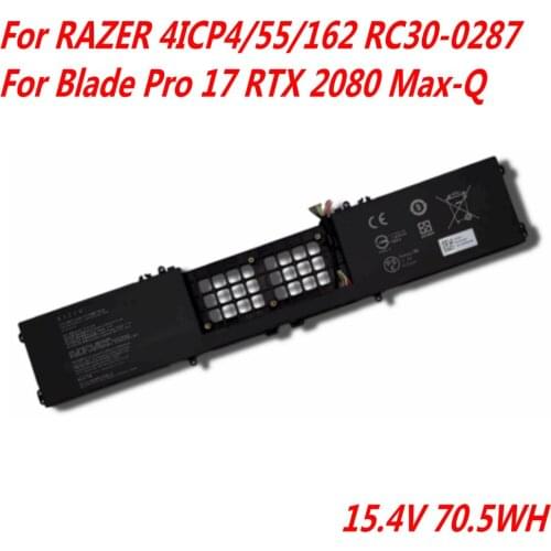 High Quality 15.4V RC30-0287 Laptop Battery For RAZER 4ICP4/55/162 RC30-0287 For Blade Pro 17 RTX 2080 Max-Q
