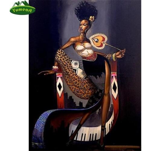 DIY Diamond Painting African Women Dancing Diamond Embroidery for Sale 5D Home Decor Rhinestones Wall Decor Needlework Art Craft