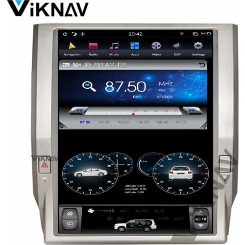 Car GPS navigator auto radio for TOYOTA Tundra 2012-2018 multimedia player android system stereo vertical screen FM 12.1 inch
