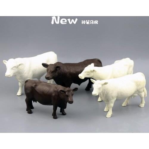 White mold for DIY model doll cow doll pvc figure 5pcs/set