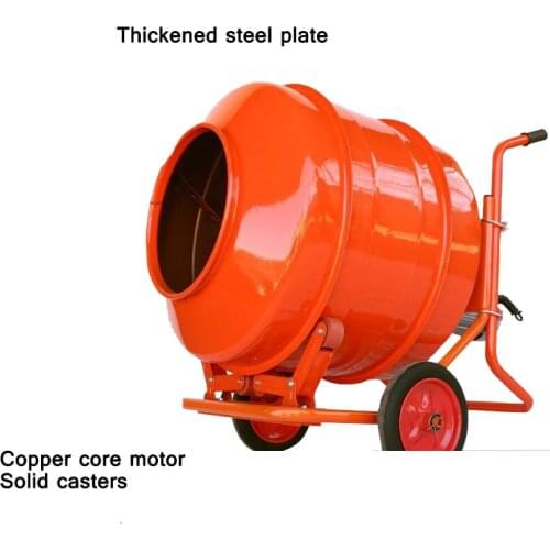Concrete Mixer Cement Mortar Concrete Mixer Small Household Electric Drum Feed Mixer Thickening Hand-Push Mixer