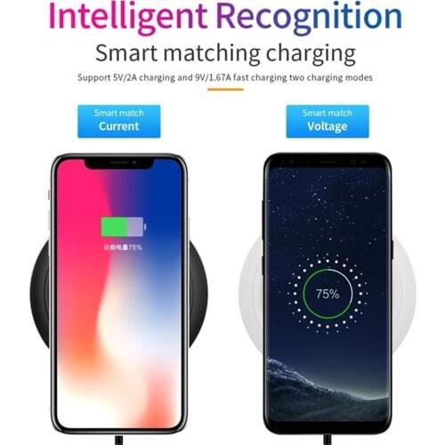 10W Fast Charging Qi Wireless Charger Pad for iPhone 11 Pro Xs Max X 8 Plus Samsung S20 S10 Note Wireless Quick Charger