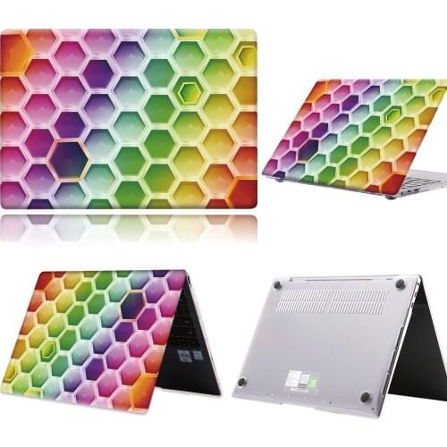 Case For Huawei MateBook 13/13 AMD Ryzen/14/D14/D15/X 2020/X Pro/Pro 16.1/Honor MagicBook 14/15 3D Art-hexagon New Laptop Cover
