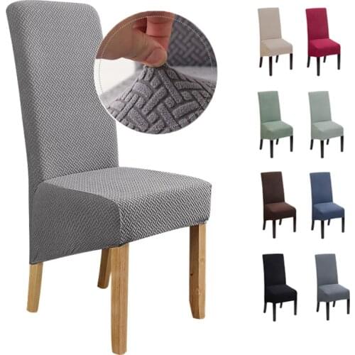 Big Size Jacquard Elastic Chair Cover With Back For Wedding Banquet Living Room Anti-dirty Protector