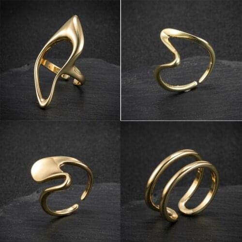 E·BEVER&BEAUTY Women's Gold Rings