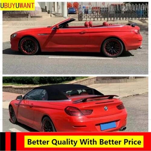 EPFBSQP Car Styling ABS Material And Surface Carbon Fiber Rear Spoiler For BMW F13 F06 640i 650i M6 2012 2013 2014 2015 2016
