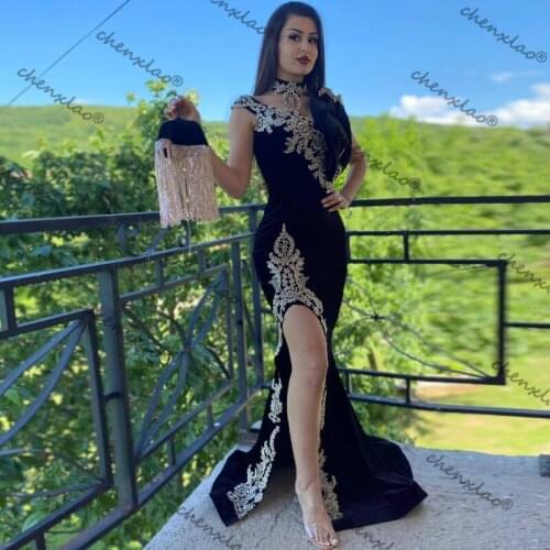 Happiness Purple Evening Dresses Mermaid V Neck Off The Shoulder Tassel Hot Split Vestido De Fiesta Stunning Gowns