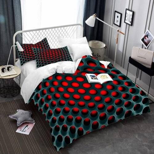 Novelty Big Hole Patterned 3D Dense hole Bedding Set Duvet Cover with Optional Pillowcase for Single Twin Full Queen King Size