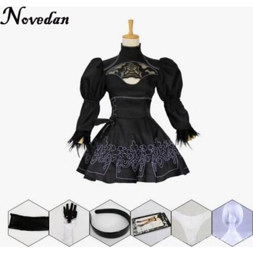 Nier Automatas 2B Cosplay Costume Yorha No. 2 Model B Neal Era Actress Anime Black Maid Dress Costumes