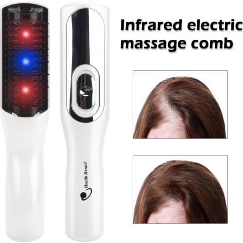 Hair Growth Care Treatment Useful Anti Hair Loss Therapy Soft Infrared Laser Massage Comb Regenerate Hair Massager Tool