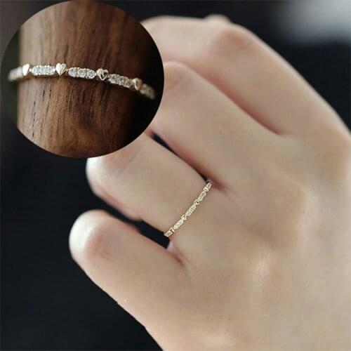 Fashion Gold Plated Five Pointed Star Crystal Love Ring Elegant Bride Engagement Ring Womens Wedding Jewelry Size Us5-11