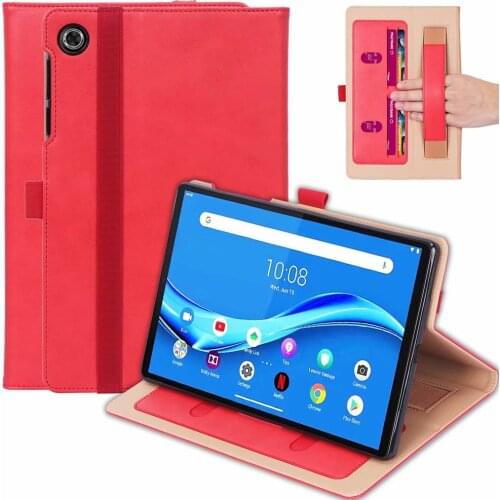 Fashion PU Leather Case For Lenovo Tab M10 Plus 10.3 Inch 2020 TB-X606F TB-X606X Stand Shell Tablet Protective Cover Funda+Pen