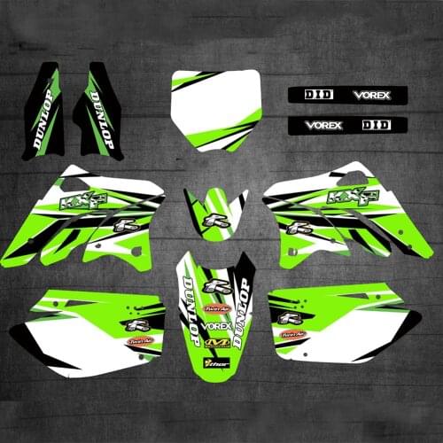 Motorcycle KXF 250 Backgrounds Stickers Team Graphics Decals kits For Kawasaki KX250F KXF250 2006 2007 2008 For Kawasaki 250 KXF
