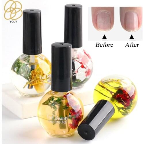 Nail art dried flower nutrition oil 15ml nail edge care oil anti-barb moisturizing dried flower nutri oil nail polish gel