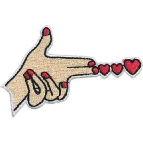 Love Heart Embroidered Sew On Iron On Patch Badge Bag Fabric Applique Patch Welcome to send me your drawing to create your patch