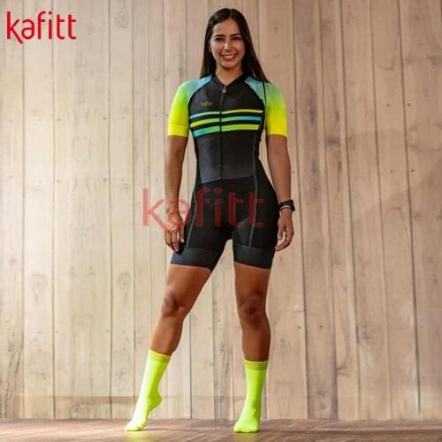 Kafitt new professional womens triathlon sportswear summer short-sleeved breathable zxcf cycling suit jumpsuit team suit