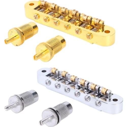 Practical Tune-O-Matic Style Electric Guitar Metal Material Wear Resistance Bridge Roller Saddle for LP EPI Guitar Tackle