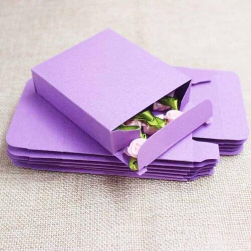 DIY blank two size Candy favor Box purple/blue/ green jewelry Packaging Box Wedding Favors and Gifts display box 10pcs per lot