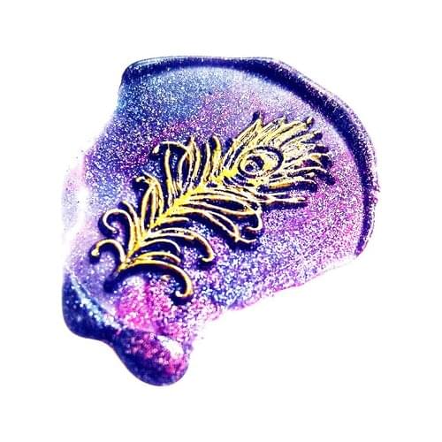 Peacock Feather Wax Seal Stamp / Peacock logo colorful wooden handle availabled /Holiday gifts
