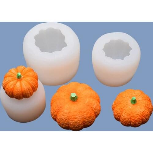 Halloween Pumpkin Chocolate Mousse Cake Fondant Silicone Mold Aroma Gypsum Baking Mold