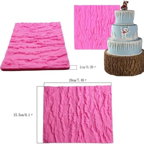 DIY Bark Shaped Tree Cake Fondant Cake Decoration Mold Fondant Cake Decorating Tool Cake Chocolate silicone Mold Baking Gift