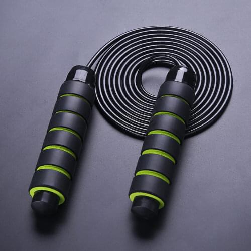 Boutique fitness rope skipping thick rubber coated steel wire weight skipping rope