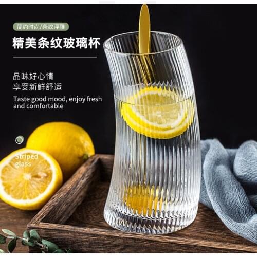 Glass ins contracted wind cup personality household drink drink a cup of milk tea coffee cup