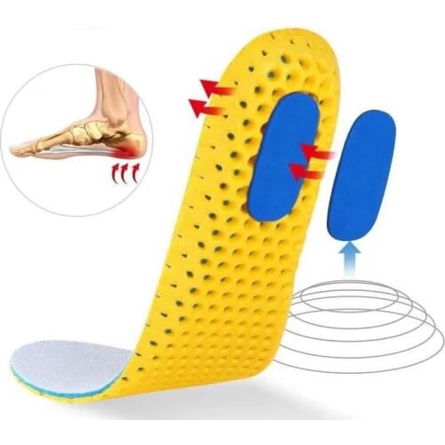 Memory Foam Insoles For Shoes Sole Mesh Deodorant Breathable Cushion Running Insoles For Feet Man Women Orthotic Insoles