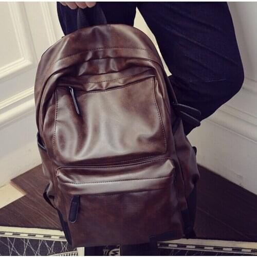 Stacy bag 052916 hot sale teenager fashion PU leather backpack student school bag man travel bag