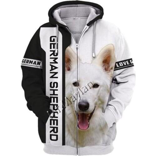 Unisex 3D German Shepherd Graphic Hoodie Harajuku Hoodie Alt Clothing Animal Crossing Streetwear Oversized Hoodie Pullover QW-78