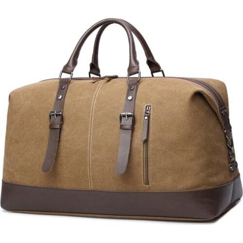 High Quality Canvas Men Travel Bags Large Solid Duffle Bag Travelling bolsa de viagem Big Duffel Bag 2018