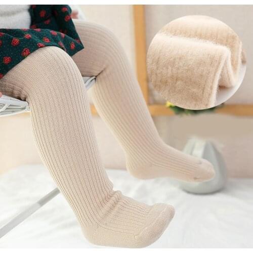 Toddler Girls Winter Pantyhose Autumn Children Boys Thermal Thick Warm Tights Kids Velvet Striped Infant Pants Baby Accessories