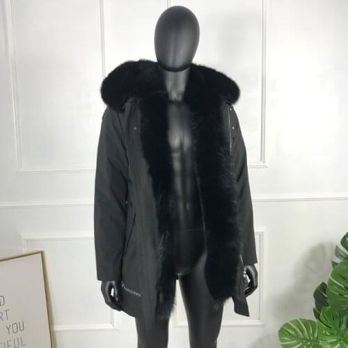 Winter Parkas Men Jackets Coats Real Fox Fur Collar Fox Fur Lined Hooded Classic Business Fur Outwear