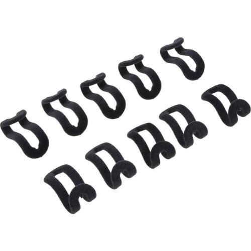 10pcs Mini Flocking Hanging Hook Non Slip Clothing Hanger Hook Multi-function Hook Household Storage Tool