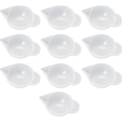 10Pcs Silicone Mold Cup Dispenser Diy Epoxy Resin For Jewelry Making Tool Color Modulation Diy Mold Accessory CNIM Hot
